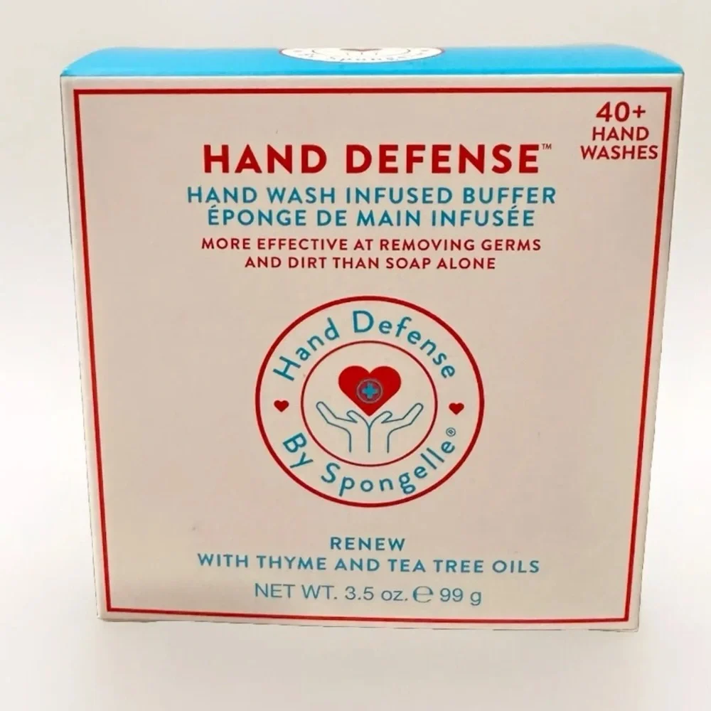 NIB. Spongelle‎ Hand Defense Renew Infused Buffer With Thyme & Tea Tree Oils
